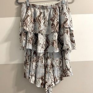 Olivacious strapless romper